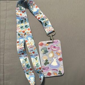 Disney Alice in Wonderland - Lanyard and ID card holder